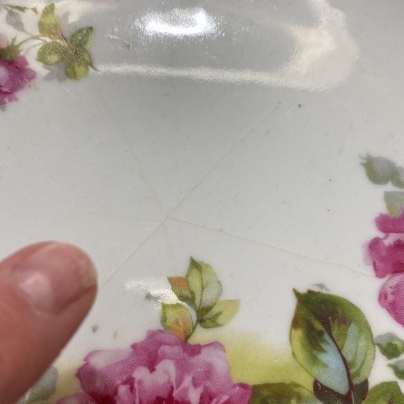 Lovely Vintage Antique (? )Handled Roses Plate! - Picture 5 of 7